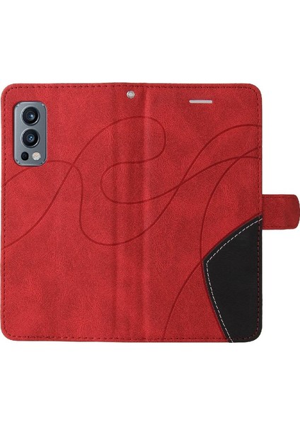 Kart Yuvası Standı Iki Renkli Dikiş Pu ile Oneplus Nord 2 5g Için Kılıf (Yurt Dışından) indirimleri