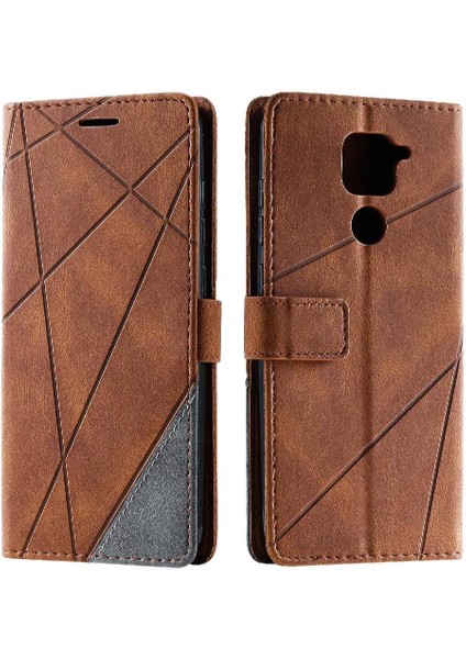 Xiaomi Redmi Not 9 Için Kılıf Pu Deri Kart Tutucu Kickstand Manyetik (Yurt Dışından)