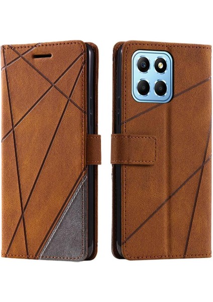 Onur Için Kılıf X8 5g/x6 4g Cüzdan Flip Folio Kart Tutucu Kickstand Pu (Yurt Dışından)