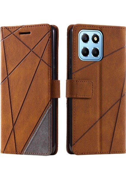 Onur Için Kılıf X8 5g/x6 4g Cüzdan Flip Folio Kart Tutucu Kickstand Pu (Yurt Dışından)