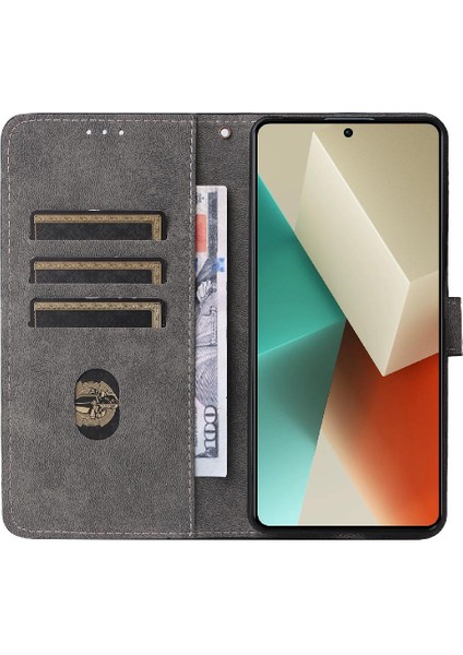 Xiaomi Redmi Için Not 13 5g Manyetik Kapatma Kart Yuvaları Kapak Rfıd Pu (Yurt Dışından)