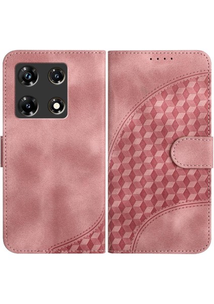 Infinix Not 30 Pro Için Kılıf Darbeye Deri Kılıf Pu Deri Kapak Çevirin (Yurt Dışından)