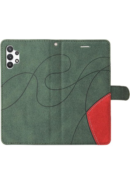 Kart Yuvası Standı ile Samsung Galaxy A32 5g Için Kılıf Pu Deri Flip Folio (Yurt Dışından) modelleri