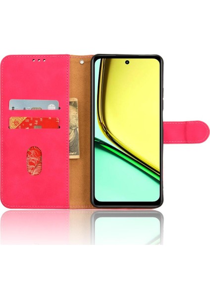 Oppo Realme C67 4g Deri Kart Sahibi ile Folio Flip Case Için Kılıf (Yurt Dışından) modelleri