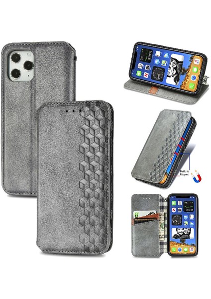 Apple IPhone 12 Için Kılıf Promax Deri Kılıf Cüzdan Fonksiyonu Moda Flip (Yurt Dışından)