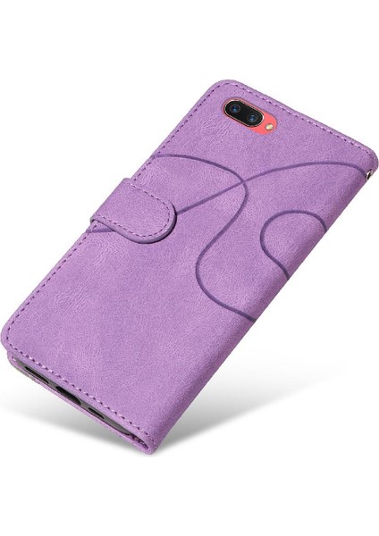 Kart ile Oppo A5/A3S Kickstand Koruyucu Iki Renkli Dikiş Için Kılıf (Yurt Dışından)