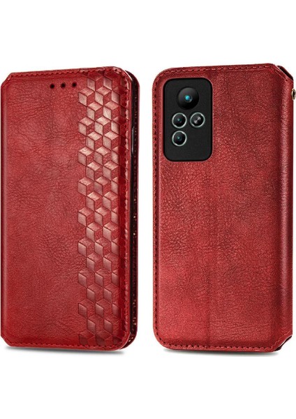 Infinix Not 11 Için Kılıf Cüzdan Fonksiyonu Deri Çanta Zarif Flip (Yurt Dışından)