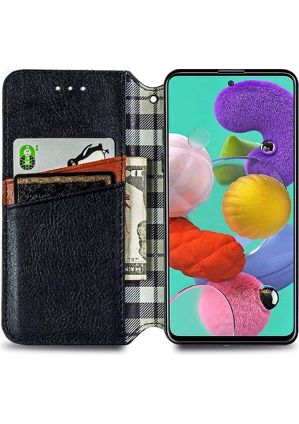 Samsung Galaxy A71 5g Zarif Iş Kapak Çevirin Cüzdan Kılıf (Yurt Dışından)