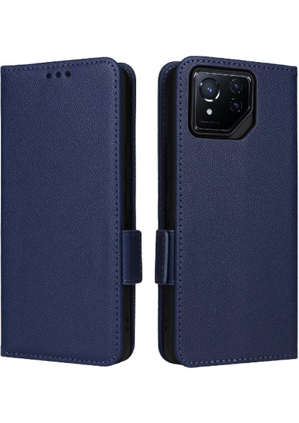 Asus Rog Telefon 8 Pu Deri Yan Toka Cüzdan Manyetik Kart (Yurt Dışından)