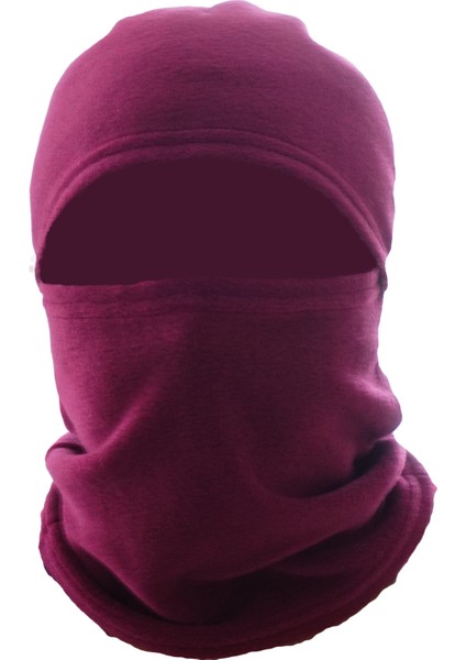 Mor Şeker Polar Kar Maskesi Termal Kışlık Şapka Bere Boyunluk Motorcu Kask Içi Balaclava