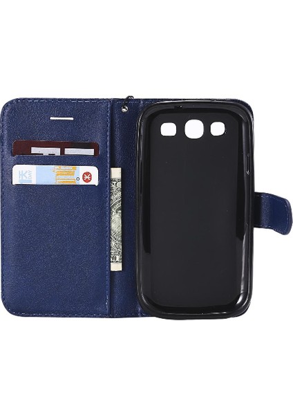 Samsung Galaxy Card Klasik Düz Renk Için Flip Case Kart Yuvası Kılıf ile (Yurt Dışından)