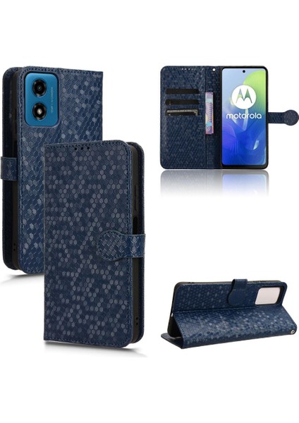 Motorola Moto G24 Manyetik Toka Deri Cüzdan Kapak Geometrik (Yurt Dışından)
