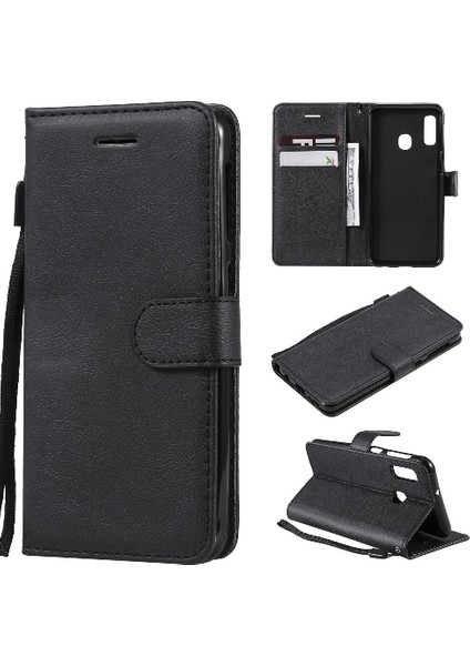 Samsung Galaxy A20E Iş Cüzdan Telefon Kılıfı Için Flip Case Klasik Katı (Yurt Dışından)
