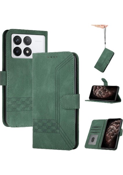 Kullanışlı Stand ile Xiaomi Poco X6 Pro Case Cüzdan Pu Deri ile Uyumlu (Yurt Dışından)