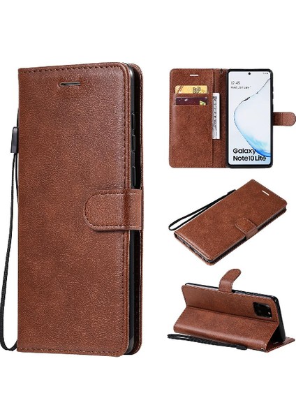 Samsung Galaxy Not 10 Lite Için Flip Case Kart Yuvası ile Yüksek Kalite Kılıf (Yurt Dışından)