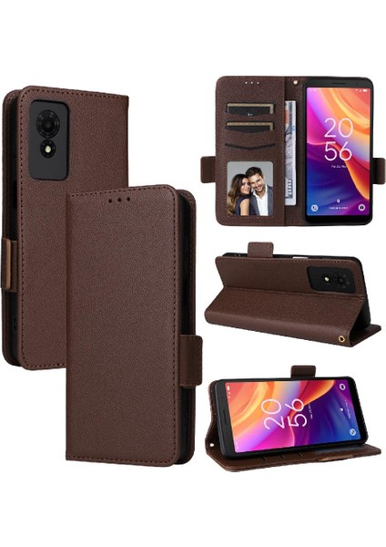 Tcl 501 4g Kart Yuvaları Tutucu Için Kılıf Pu Deri Manyetik Cüzdan Yan (Yurt Dışından) indirimleri
