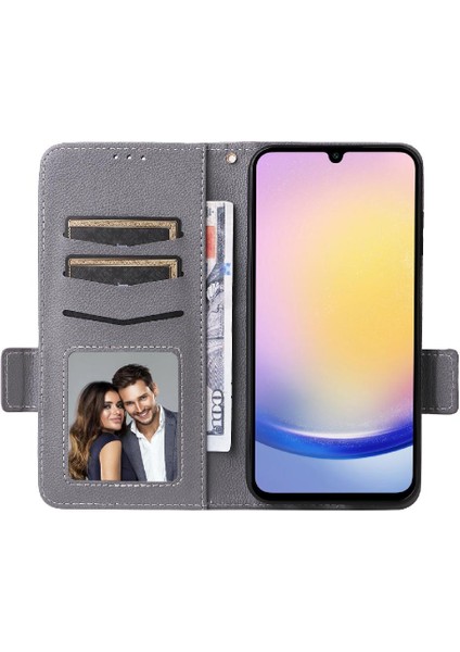 Samsung Galaxy A25 5g Manyetik Cüzdan Kart Yuvaları Tutucu Pu Yan (Yurt Dışından)