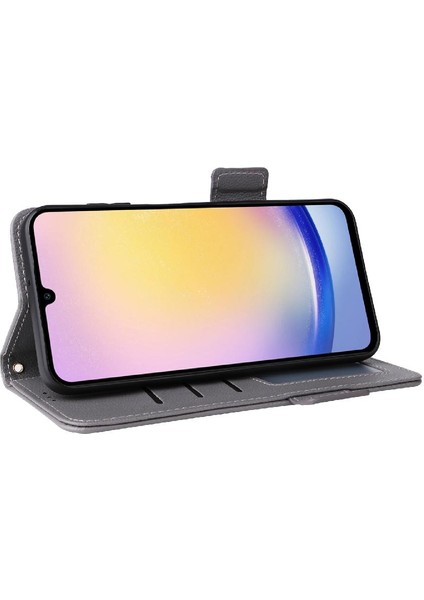Samsung Galaxy A25 5g Manyetik Cüzdan Kart Yuvaları Tutucu Pu Yan (Yurt Dışından)