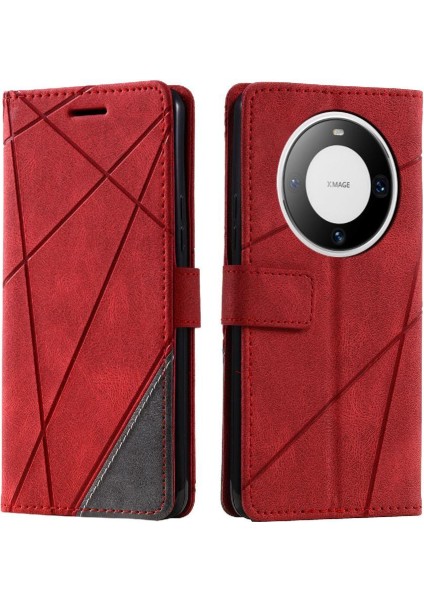 Huawei Mate 60 Için Kılıf Darbeye Kart Tutucu Kickstand Pu Deri Cüzdan (Yurt Dışından)
