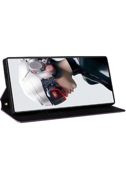 Nubia Kırmızı Sihirli 9 Pro Artı Kart Yuvaları Için Kılıf Tutucu Cüzdan Manyetik Pu (Yurt Dışından)