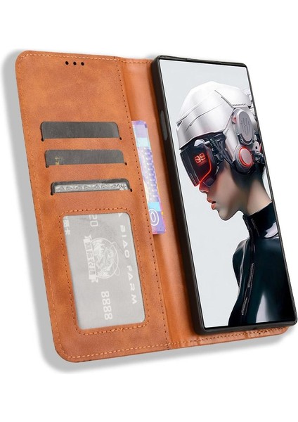 Zte Nubia Kırmızı Sihirli 9 Pro/pro Artı Cüzdan Pu Deri Manyetik (Yurt Dışından)