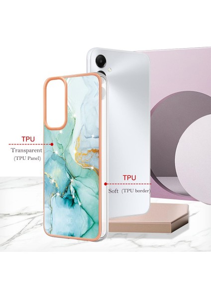 Samsung Galaxy A05S Ince Tpu Koruma Mermer Desen Yumuşak Tampon (Yurt Dışından)