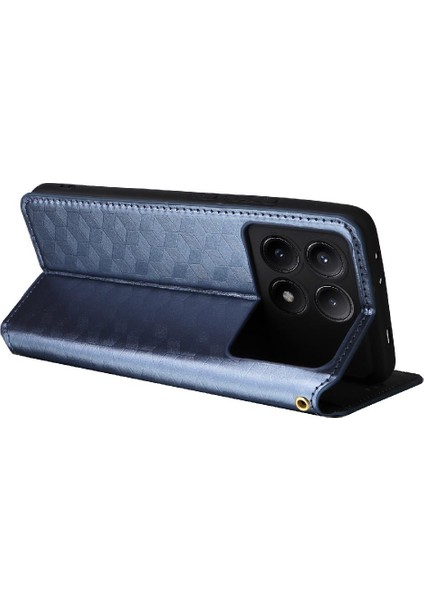Xiaomi Poco X6 Pro Kart Yuvaları Tutucu Manyetik Kapatma Pu Deri Kılıf (Yurt Dışından)