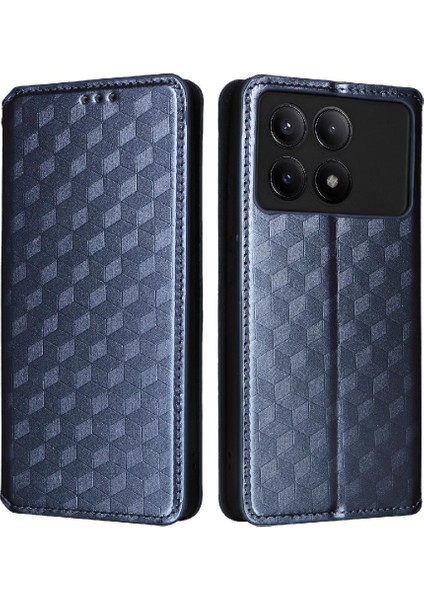 Xiaomi Poco X6 Pro Kart Yuvaları Tutucu Manyetik Kapatma Pu Deri Kılıf (Yurt Dışından)