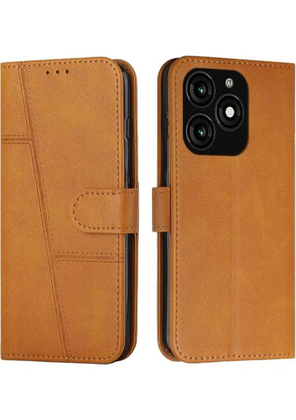 Tecno Spark 20 Için Kılıf Darbeye Kapak Kapak Yan Toka Pu Deri (Yurt Dışından)