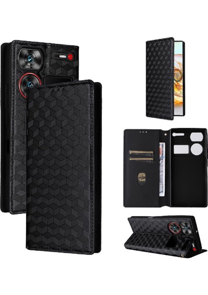 Nubia Z60 Ultra 5g Için Kılıf Cüzdan Kart Yuvaları Tutucu Manyetik Kapatma Pu (Yurt Dışından)