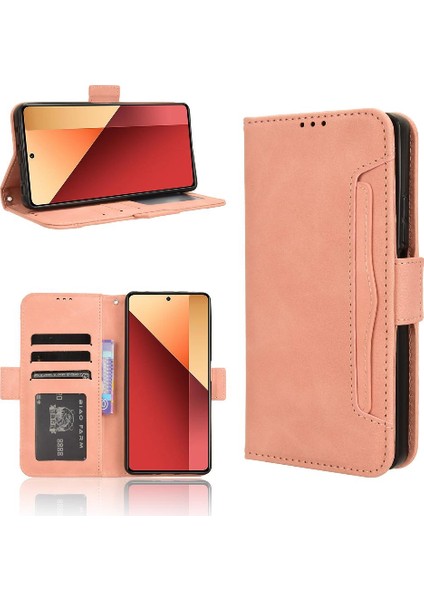 Xiaomi Redmi Için Not 13 Pro 4g Deri Cüzdan Kapak Ayarlanabilir Kart (Yurt Dışından)