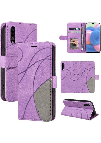 Samsung Galaxy A50/A50S/A30S Kickstand Koruyucu Pu Deri Flip Case (Yurt Dışından)