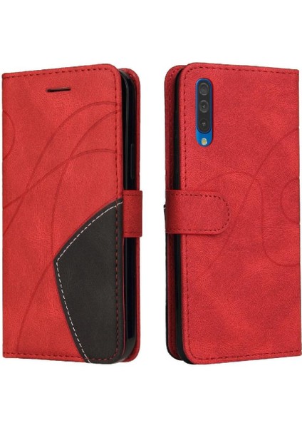 Samsung Galaxy A50/A50S/A30S Kickstand Koruyucu Pu Deri Flip Case (Yurt Dışından)