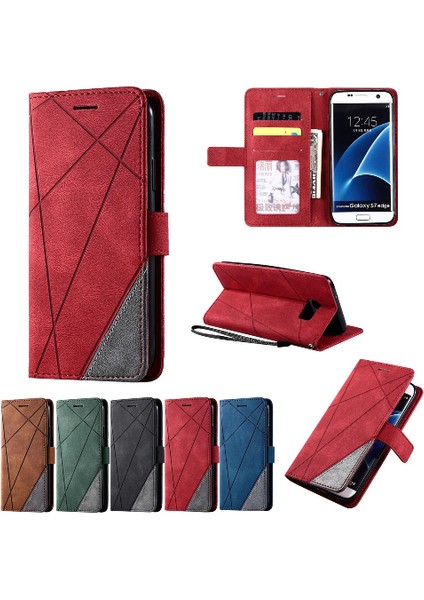 Samsung Galaxy S7 Kenar Cüzdan Flip Folio Darbeye Kart Tutucu (Yurt Dışından)