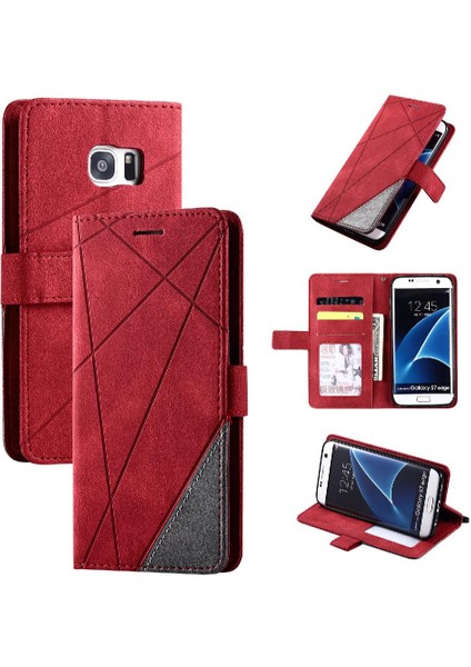 Samsung Galaxy S7 Kenar Cüzdan Flip Folio Darbeye Kart Tutucu (Yurt Dışından)