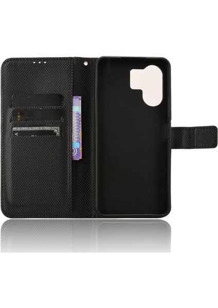 Xiaomi Redmi 13C 5g Kapak Için Kickstand Manyetik Cüzdan Kart Tutucu (Yurt Dışından)