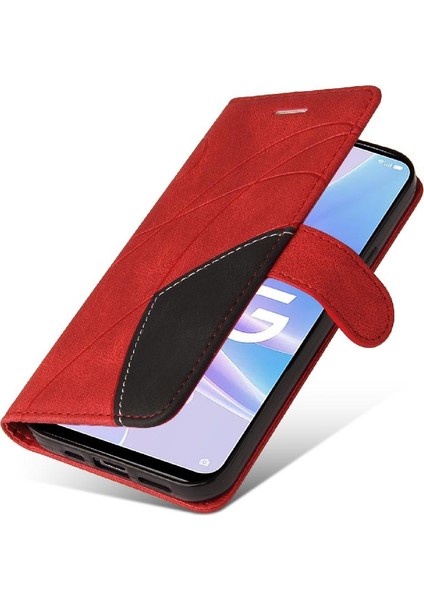 Kart Yuvası Standı Kickstand Koruyucu Iki Renkli Oppo Oppo 5g Için Kılıf (Yurt Dışından)