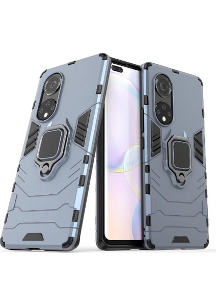 Onur Için Kılıf 50 Pro 5g 360 &deg; Dönen Halka Kickstand Askeri Damla Kapak (Yurt Dışından)