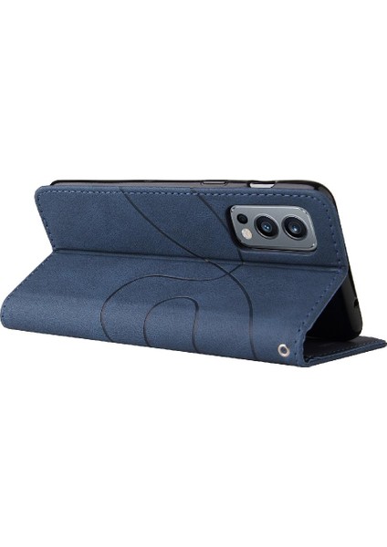 Kart Yuvası Standı Iki Renkli Dikiş Pu ile Oneplus Nord 2 5g Için Kılıf (Yurt Dışından) fiyatları