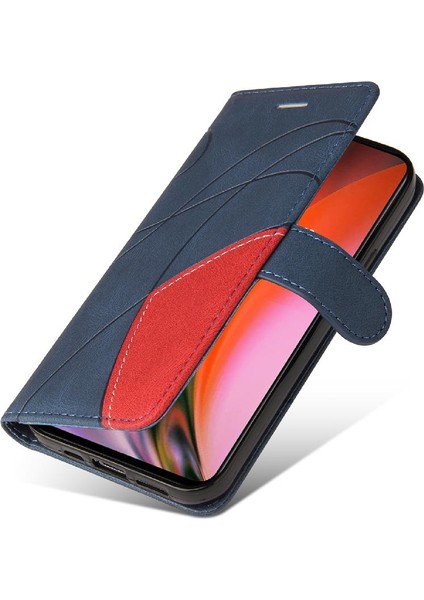 Kart Yuvası Standı Iki Renkli Dikiş Pu ile Oneplus Nord 2 5g Için Kılıf (Yurt Dışından) modelleri