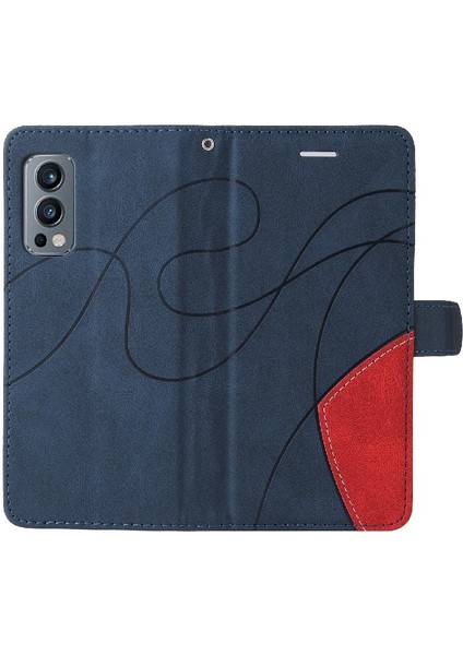 Kart Yuvası Standı Iki Renkli Dikiş Pu ile Oneplus Nord 2 5g Için Kılıf (Yurt Dışından) fırsatları