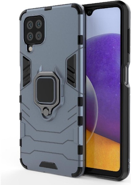Samsung Galaxy M32 Darbeye Kapak 360 &deg; Dönen Halka Askeri (Yurt Dışından)