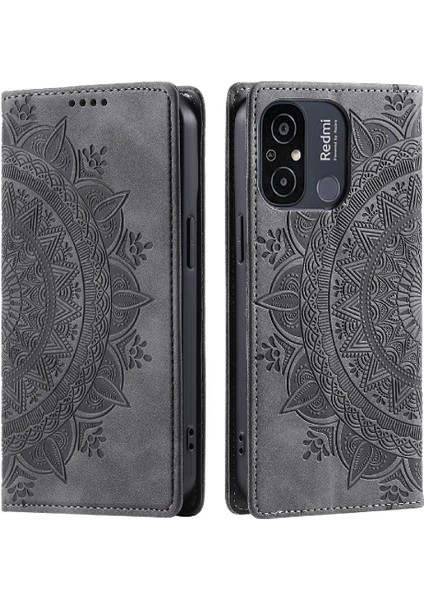 Xiaomi Redmi Için 11A 4g Yan Toka Pu Deri Kart Ekleme Flip Case (Yurt Dışından)