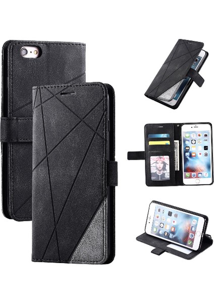 IPhone 6 Için Kılıf Artı/6s Artı Manyetik Pu Deri Kart Tutucu Kickstand (Yurt Dışından)