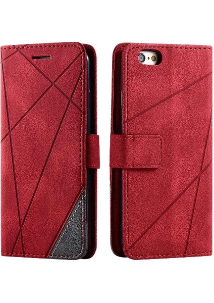 IPhone 6 / 6s Manyetik Pu Deri Kart Tutucu Kickstand Cüzdan (Yurt Dışından)