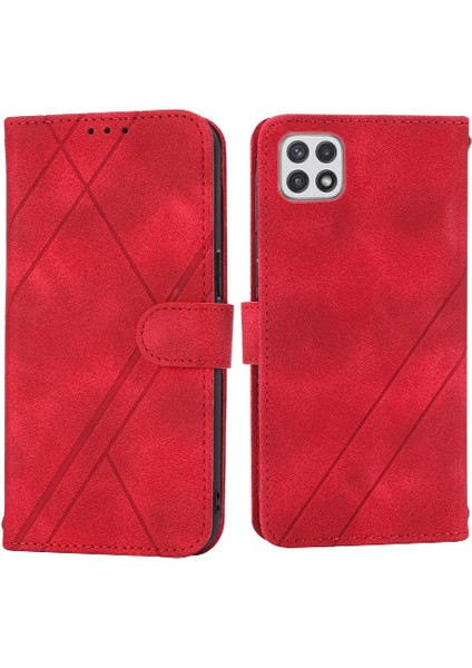 Samsung Galaxy A22 Için Filp Durumda 5g/ F42 5g Pu Deri Kapak Kredi Kartı (Yurt Dışından)