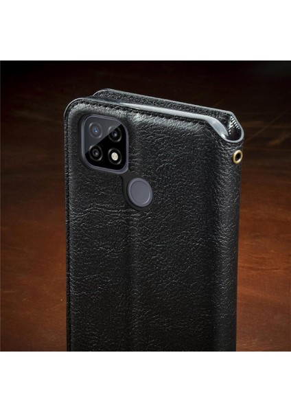 Oppo Realme C21Y Cüzdan Fonksiyonu Için Kılıf Deri Kılıf Kapak Kapak Moda (Yurt Dışından) modelleri