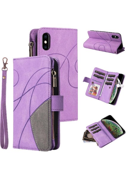 IPhone Xs Max Fermuar Cüzdan Tarzı Kickstand Koruyucu Kart (Yurt Dışından)