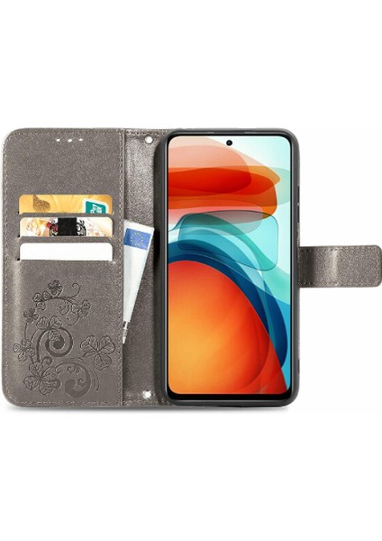 Xiaomi Poco X3 Gt Dört Yapraklı Yonca Kısa Kayış Kapak Kapak Deri (Yurt Dışından)