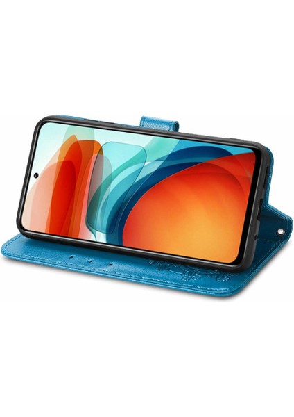 Xiaomi Poco X3 Gt Dört Yapraklı Yonca Kısa Kayış Kapak Kapak Deri (Yurt Dışından)